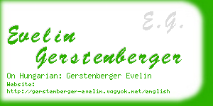 evelin gerstenberger business card